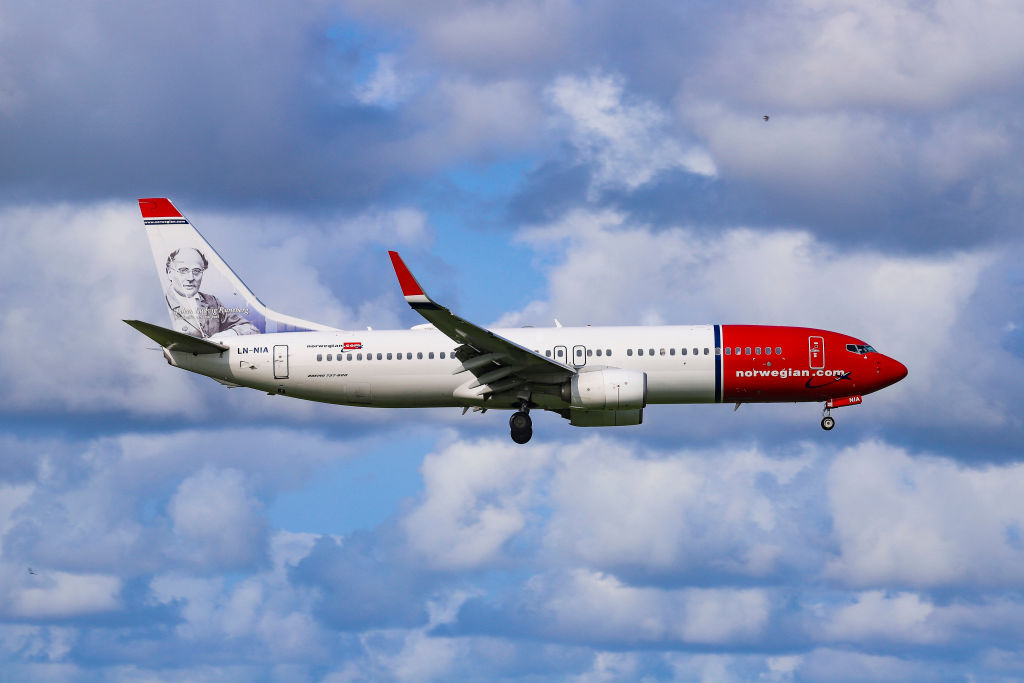 Norwegian Air Shuttle Boeing 737-800 NurPhoto via Getty Images